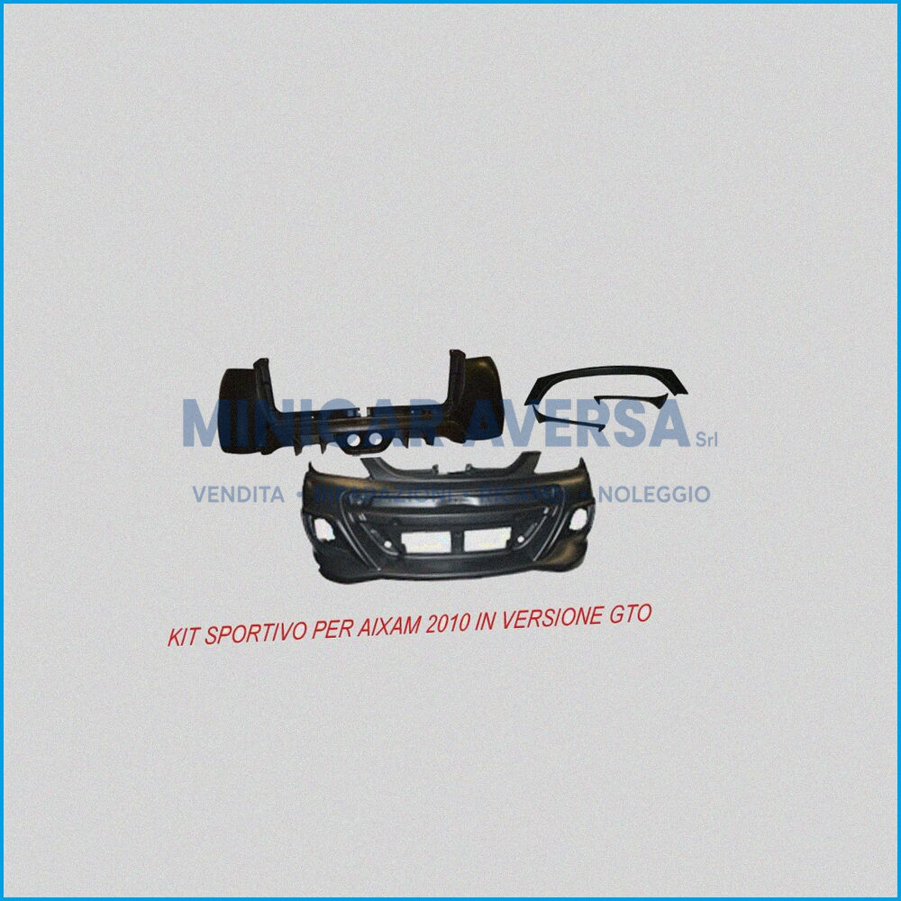 KIT SPORTIVO - AIXAM CITY 2010 - AIXAM GTO - COMPOSTO DA: PARAURTO GTO ANT. + POST. GTO - KIT MASCHERINE ANT. GTO - R.DOC NON OR