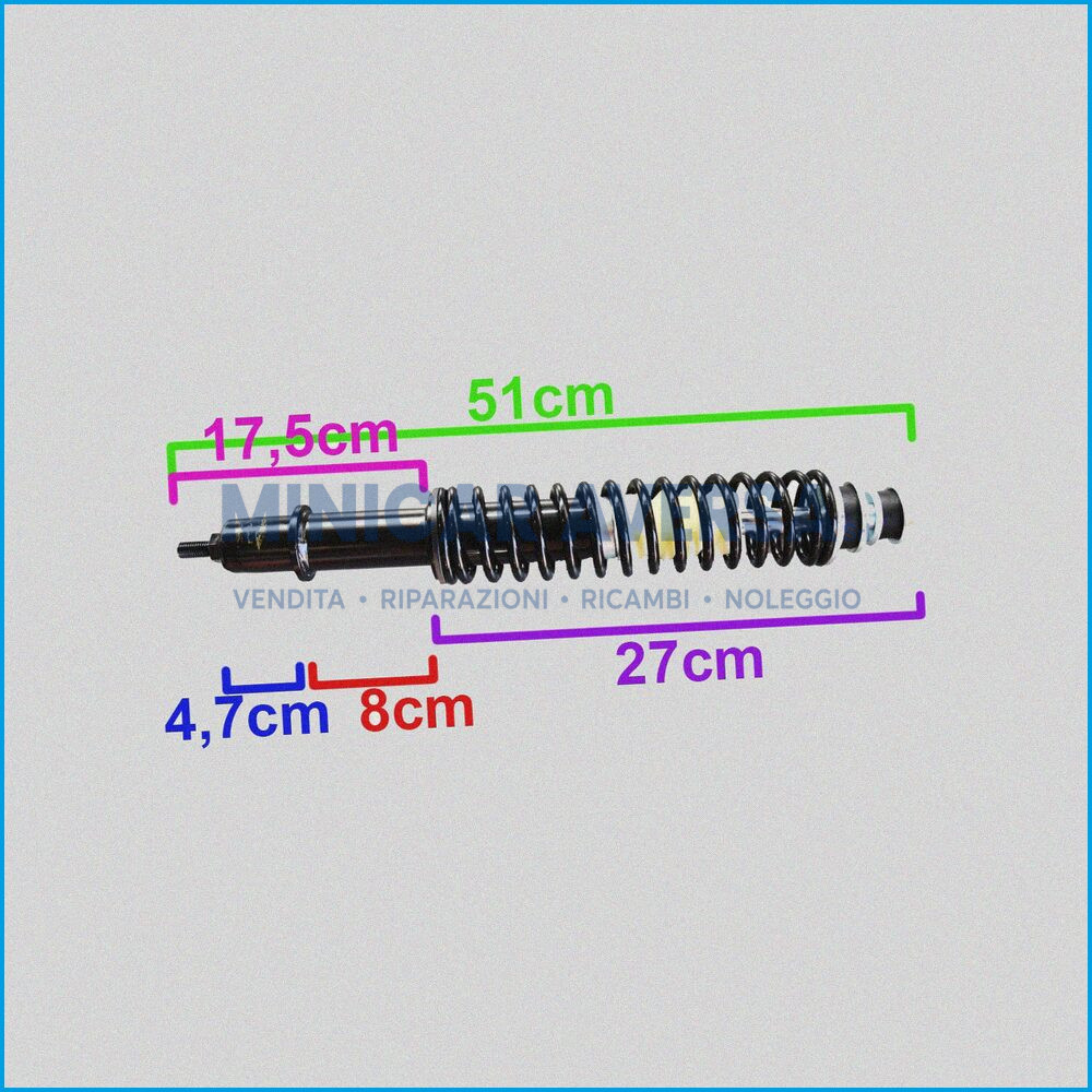AMMORTIZZATORE ANTERIORE - AIXAM 4K009 ADATTABILE MGO - 1006968 - R.DOC NON ORIGINALE