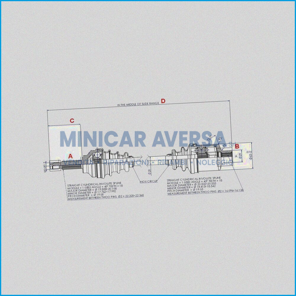 Semiasse - Ligier Completo Tipo Oe - Lung. 548 - Economy - 0141070 - Baf11-0007297 - R.Doc Non Originale