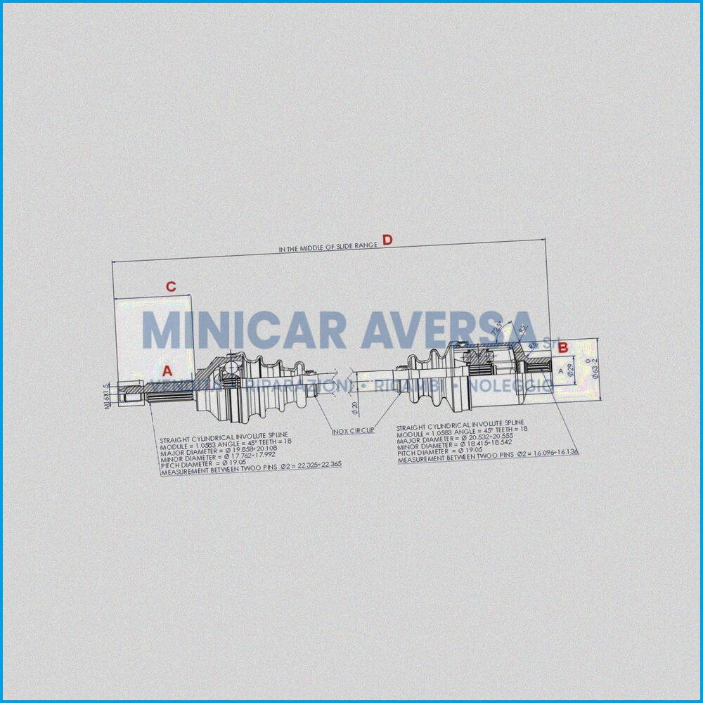 Semiasse - Economy- Microcar Completo Tipo Oe - Lung. 598 - 1006226 - R.Doc Non Originale