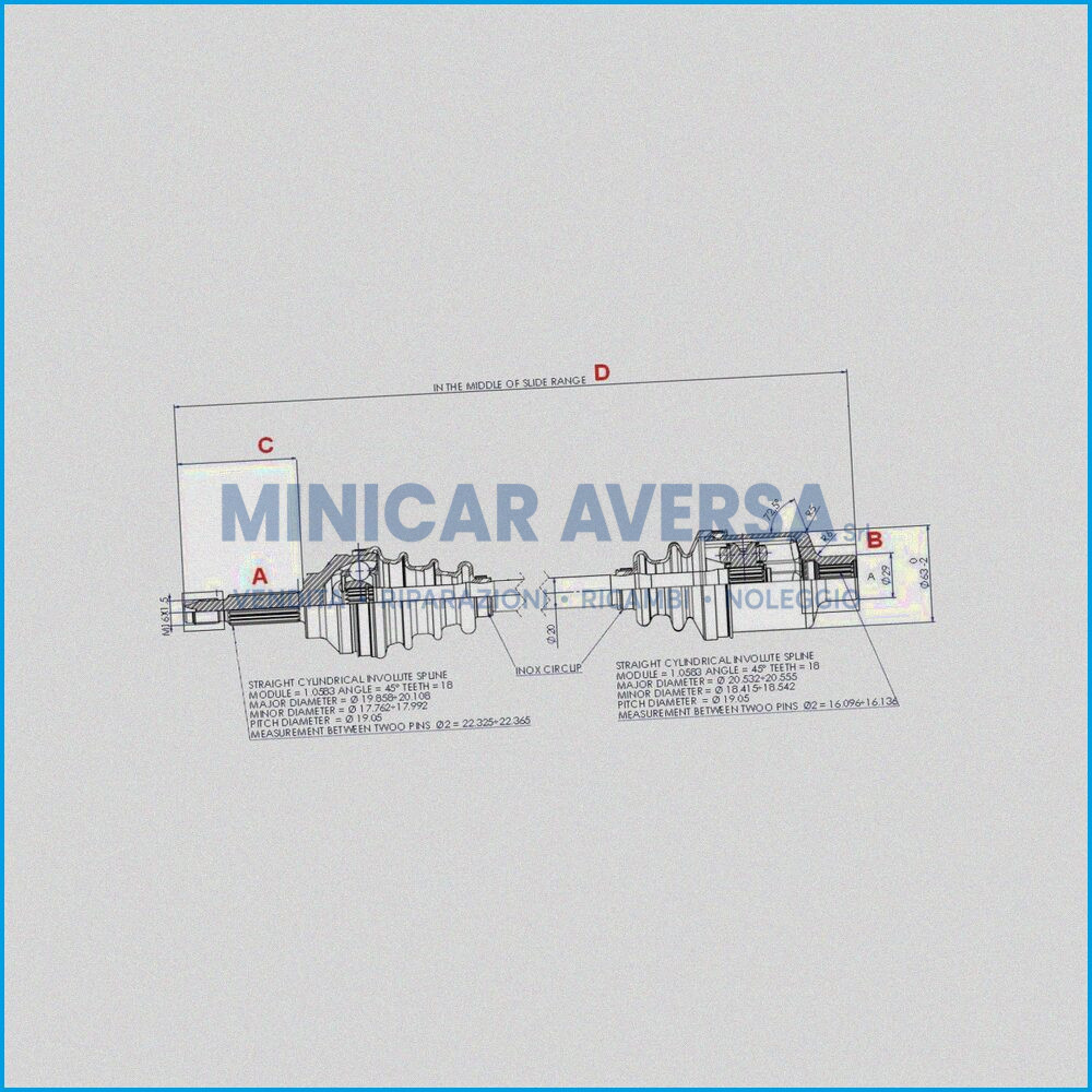Semiasse - Economy - 3Ap518 Aixam Dopo 2010 - Grecav (Bcr - 0015175 ) R.Doc Non Originale