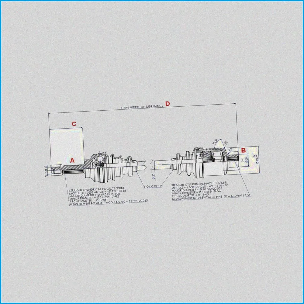 SEMIASSE - ECONOMY- MICROCAR COMPLETO TIPO OE - LUNG. 598 - 1006226 - R.DOC NON ORIGINALE