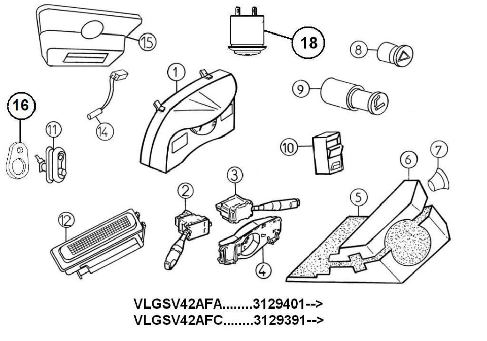 Tavola ricambi Aixam · Accessori Elettrici