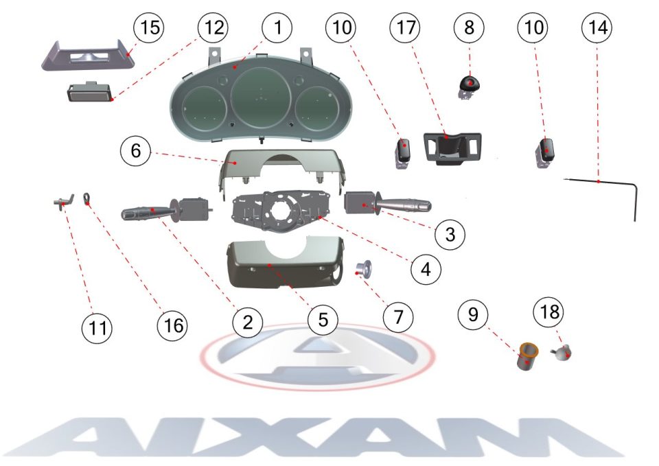 Tavola ricambi Aixam · accessori elettrici