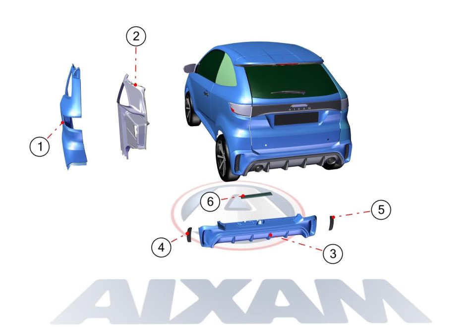 Tavola ricambi Aixam · Carrozzeria