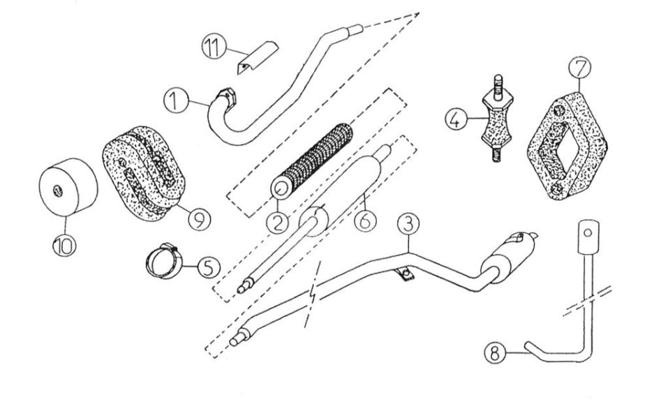 Tavola ricambi Aixam · Scarico