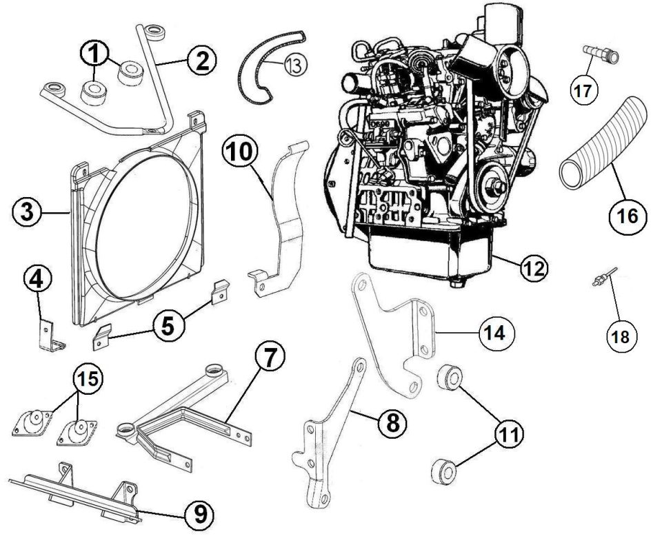 Tavola ricambi Aixam · Accessori motore