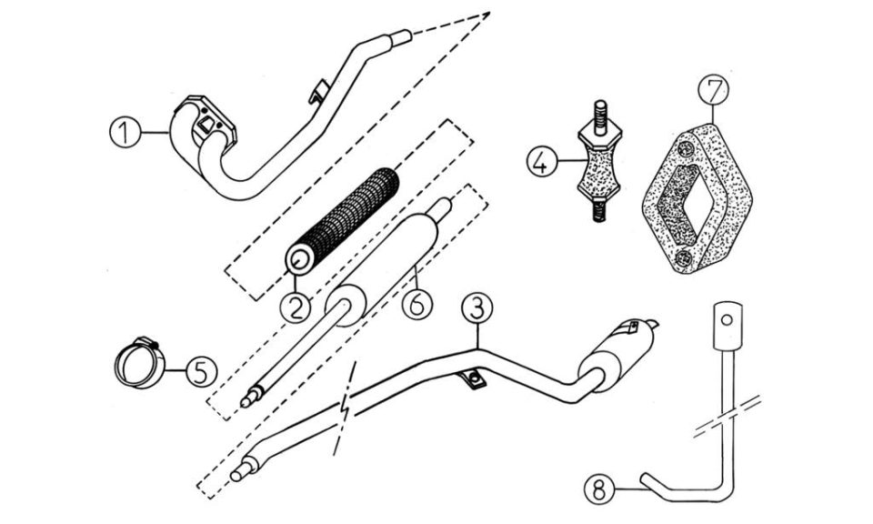 Tavola ricambi Aixam · Scarico