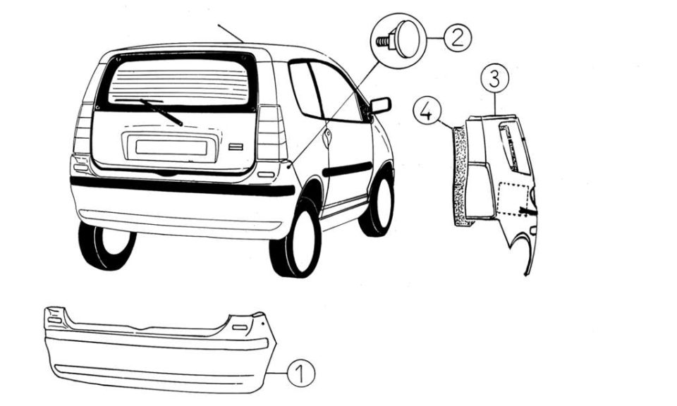 Tavola ricambi Aixam · Carrozzeria