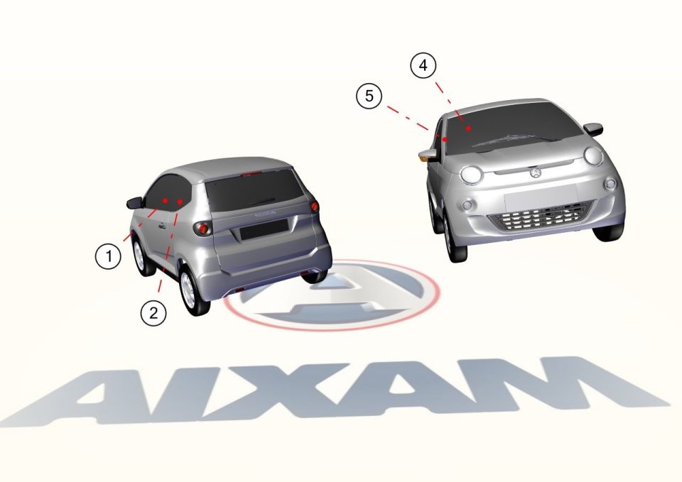 Tavola ricambi Aixam · Carrozzeria