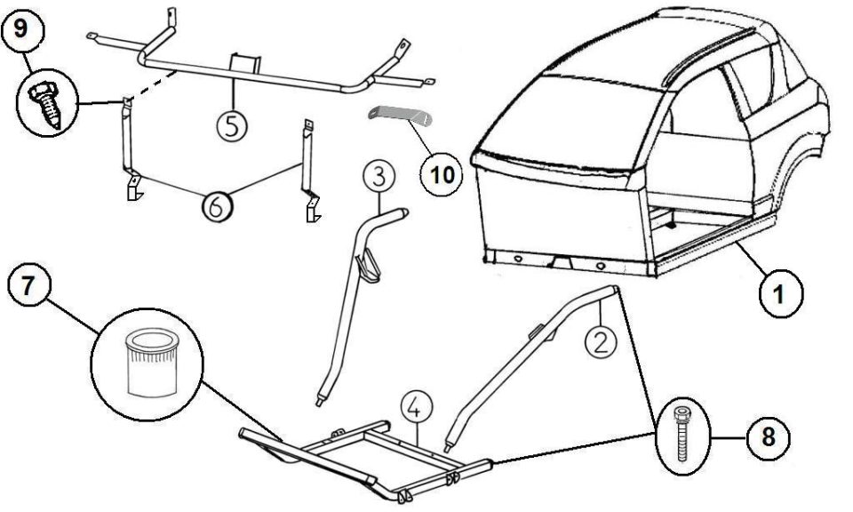 Tavola ricambi Aixam · Carrozzeria
