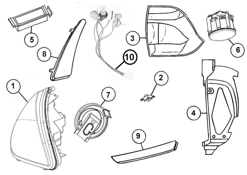 Tavola ricambi Aixam · Accessori Elettrici