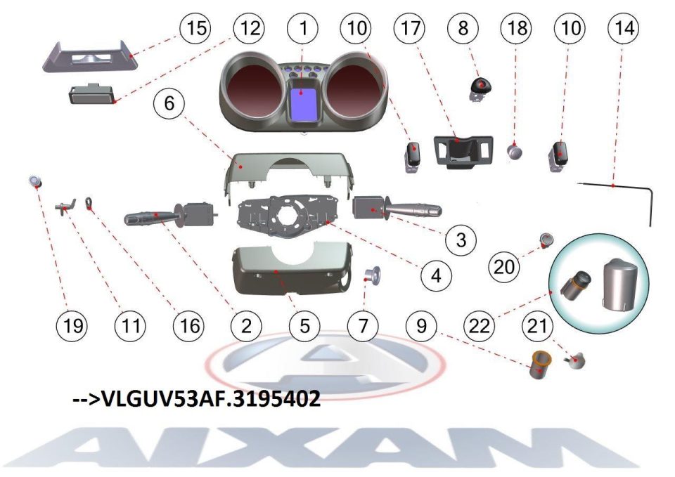 Tavola ricambi Aixam · Accessori Elettrici