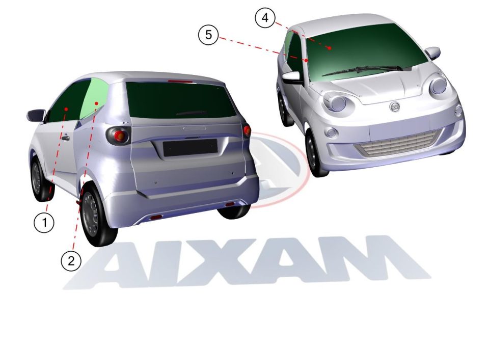 Tavola ricambi Aixam · Carrozzeria