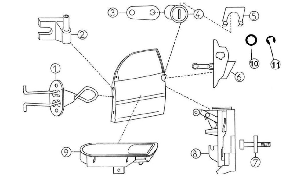 Tavola ricambi Aixam · Carrozzeria