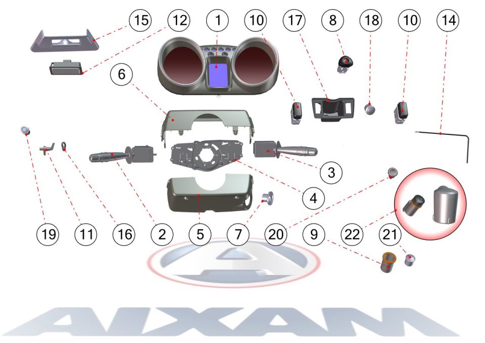 Tavola ricambi Aixam · accessori elettrici