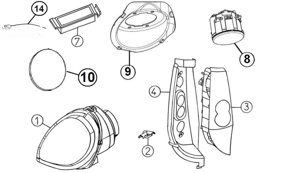 Tavola ricambi Aixam · Accessori Elettrici