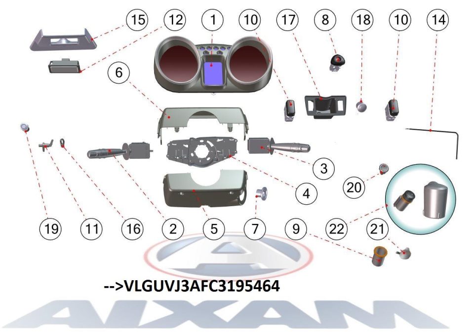 Tavola ricambi Aixam · Accessori Elettrici