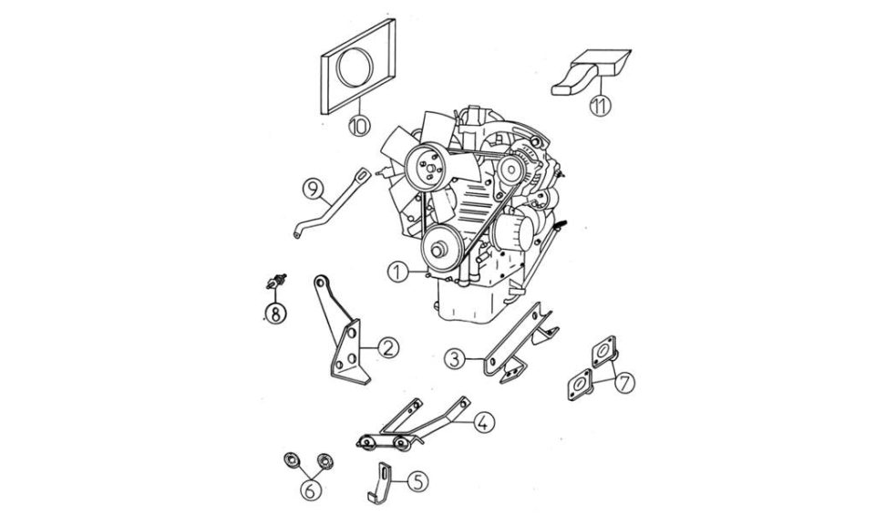 Tavola ricambi Aixam · Accessori motore