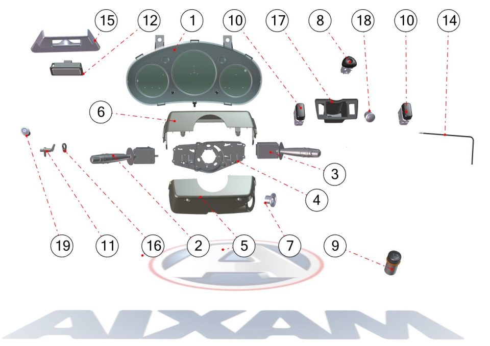 Tavola ricambi Aixam · Accessori Elettrici