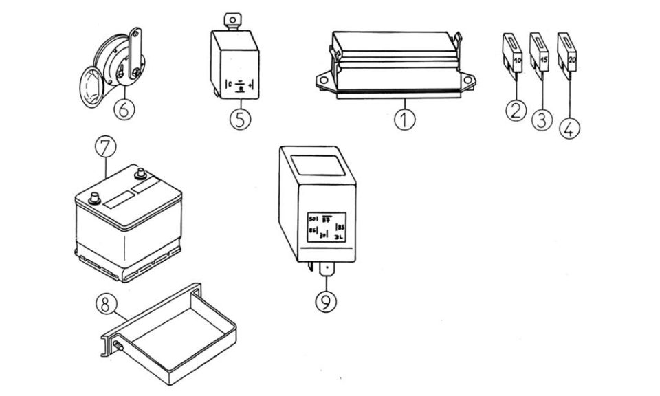 Tavola ricambi Aixam · Accessori Elettrici