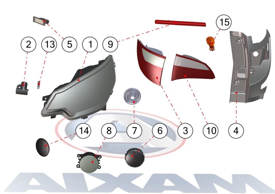 Tavola ricambi Aixam · Accessori Elettrici