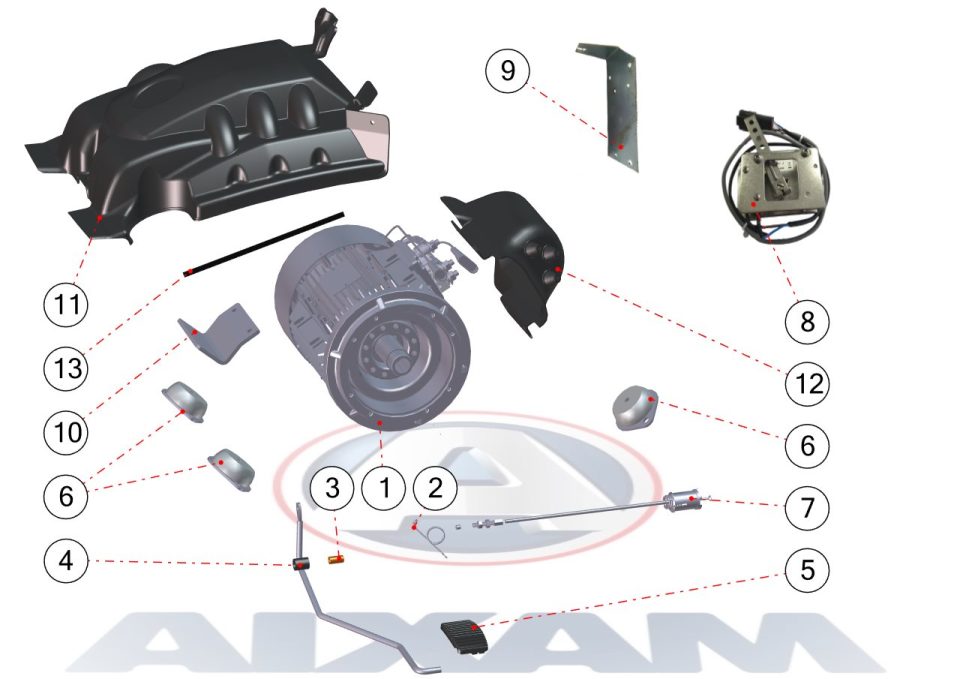 Tavola ricambi Aixam · Accessori motore