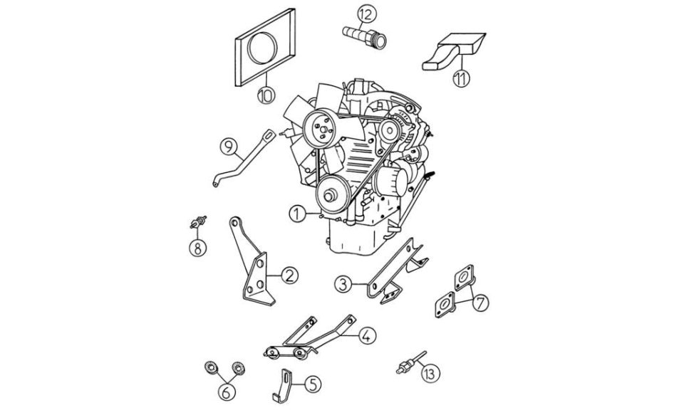 Tavola ricambi Aixam · Accessori motore