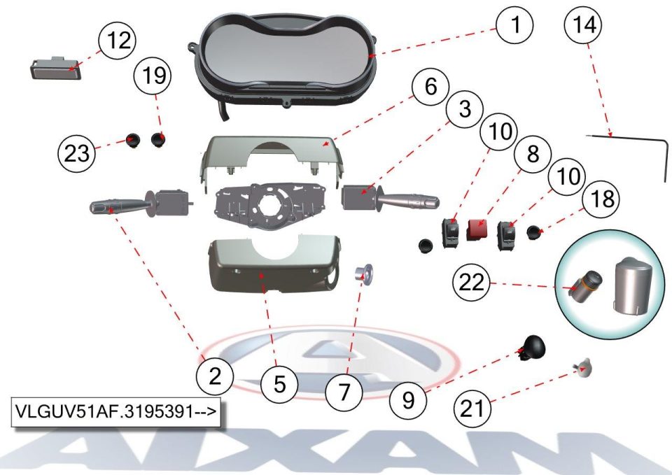 Tavola ricambi Aixam · Accessori Elettrici