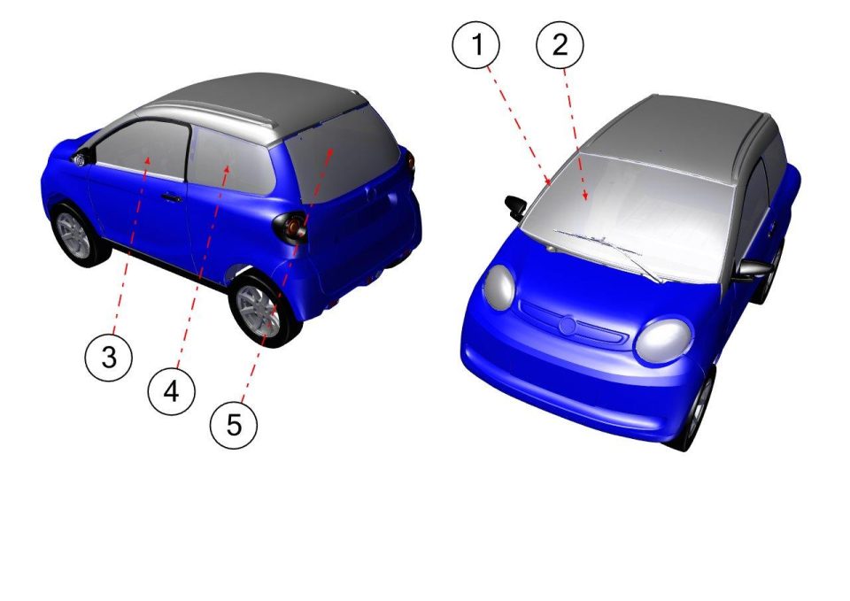 Tavola ricambi Aixam · Carrozzeria