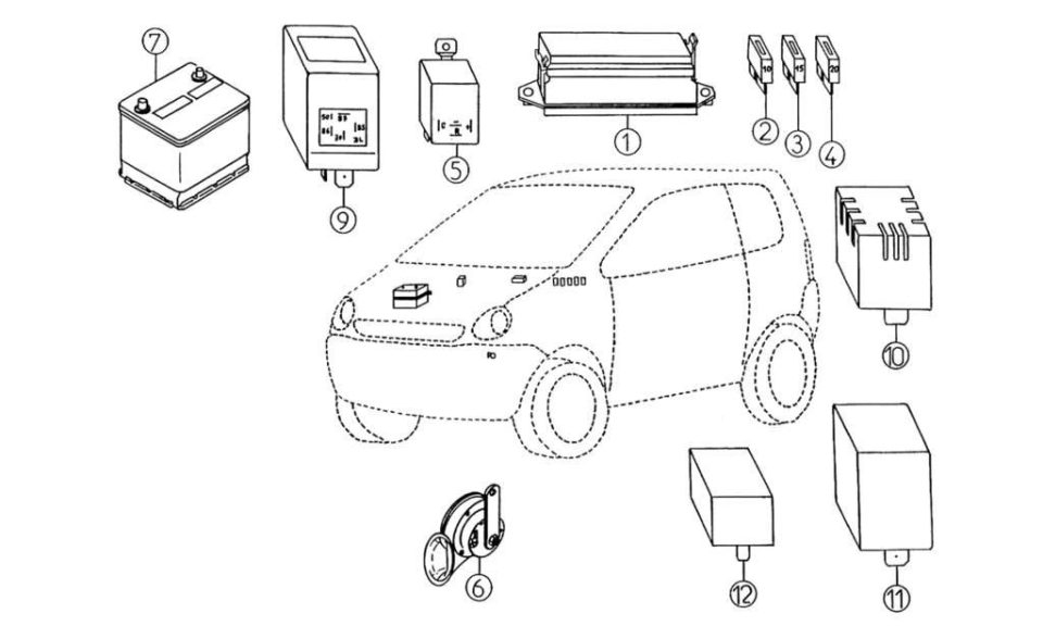 Tavola ricambi Aixam · Accessori Elettrici